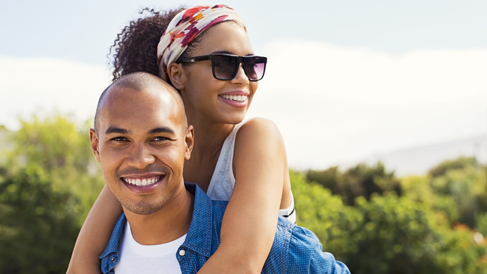 Smiling young couple