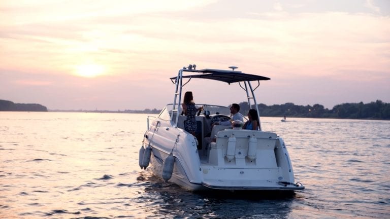 Boat out on a lake