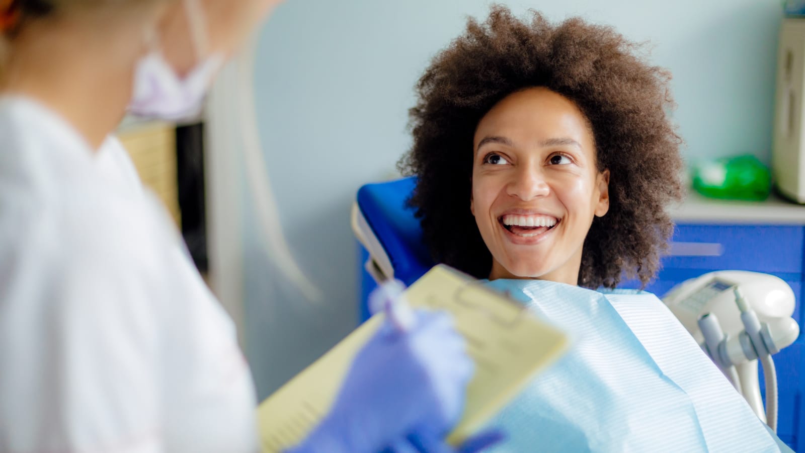 Woman at the dentist