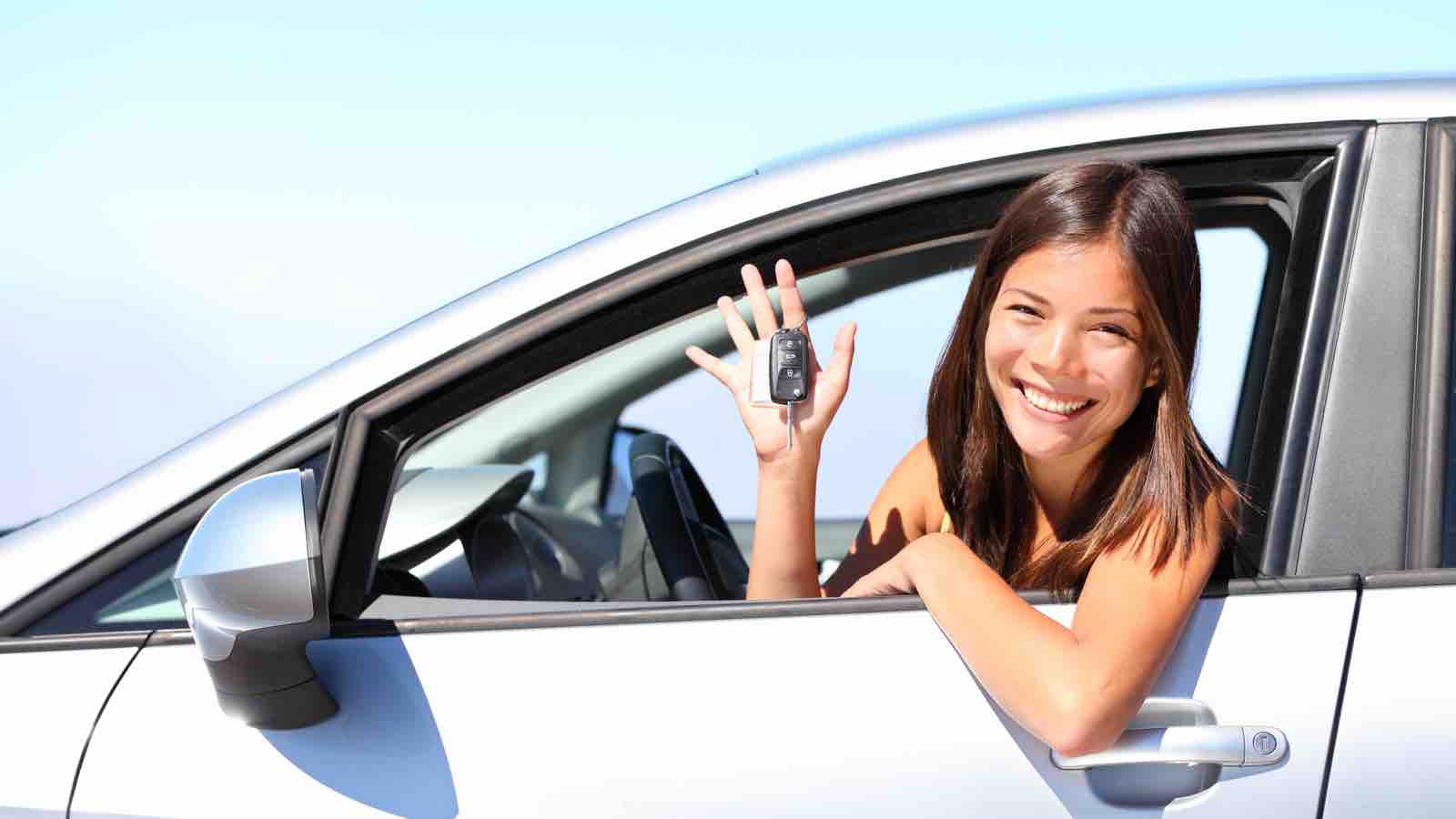 Young adult in a car