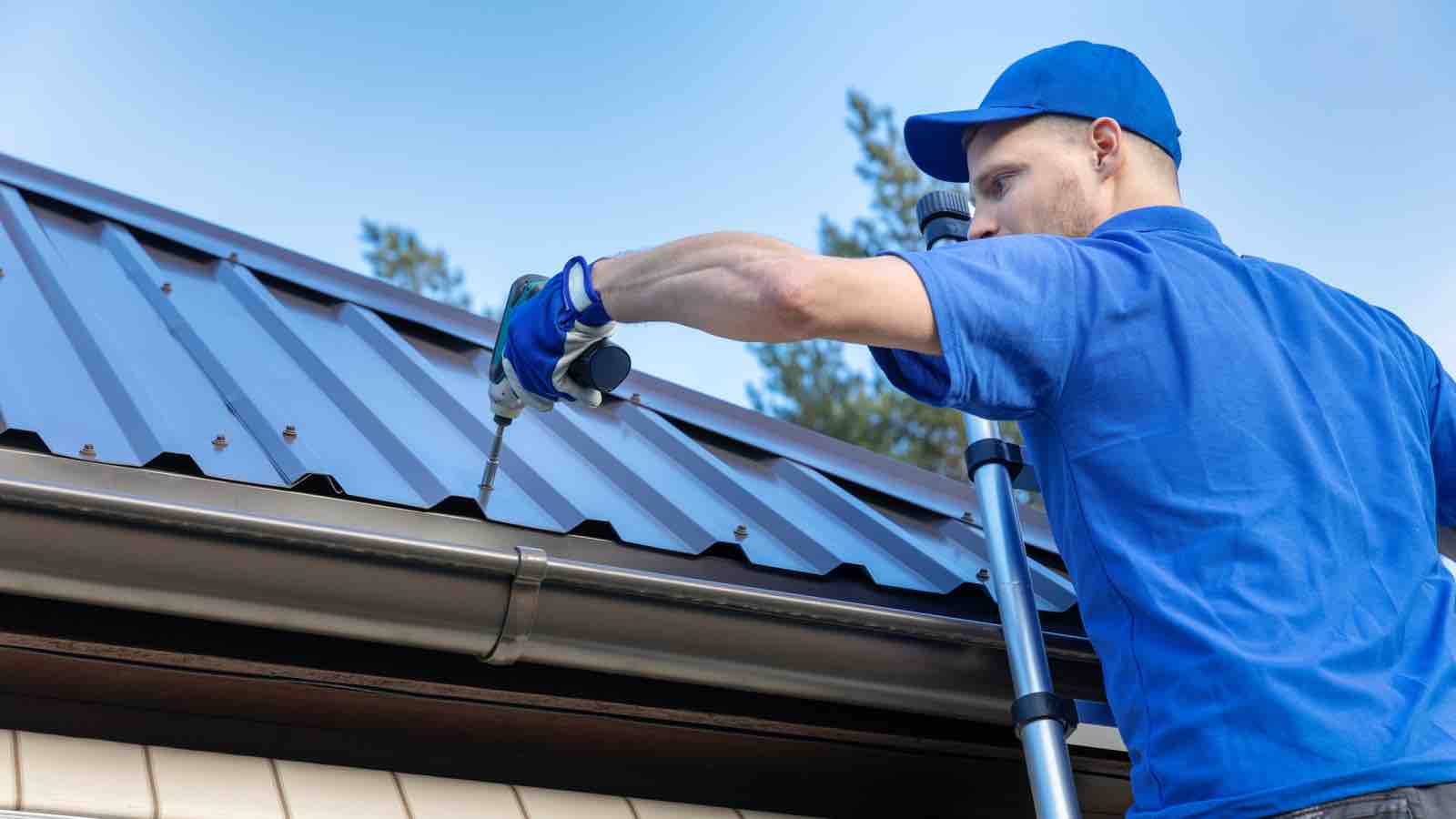 Contractor working on a roof