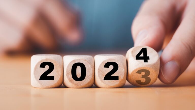 blocks turning from 2023 to 2024