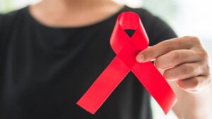 red ribbon for stroke prevention and awareness