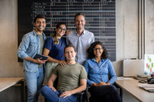 A group of professional Latinx people.